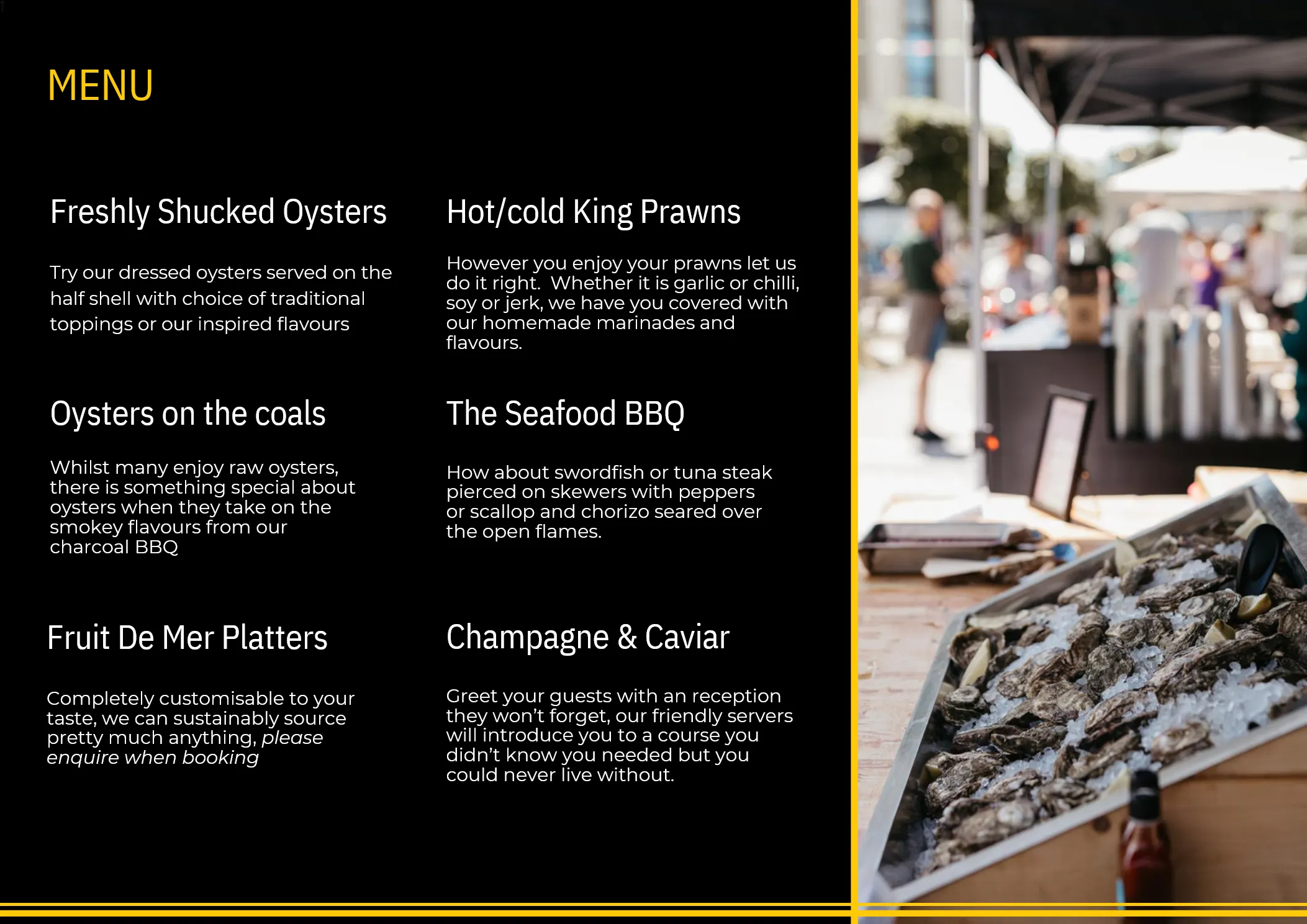 Guests enjoying oysters