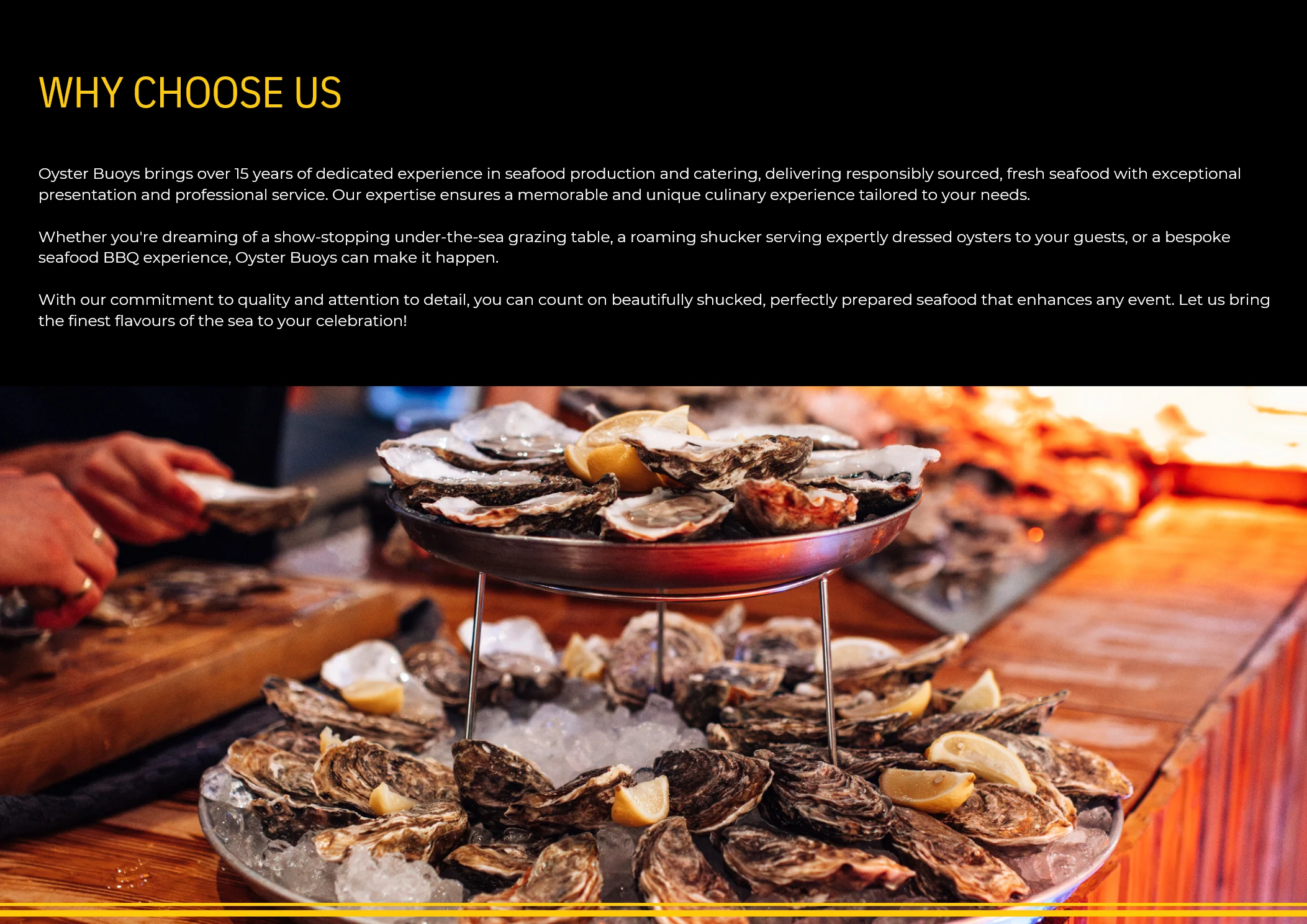 Oyster shucking and drinks pairing